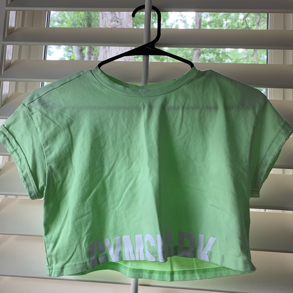 Lime Green Cropped Gymshark Tshirt